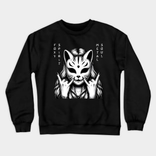 Kitsune Metalhead Girl Crewneck Sweatshirt